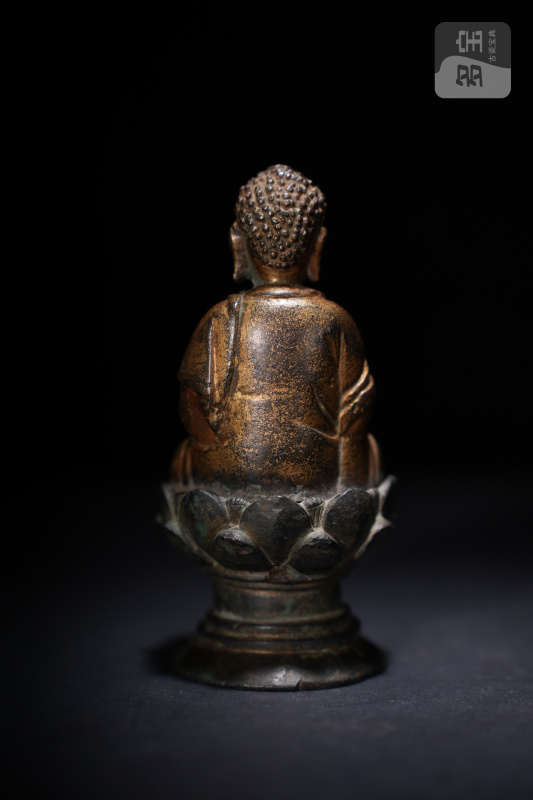 明 铜漆金阿弥陀佛 - 图4